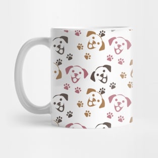 cute dog puppy random pattern Mug